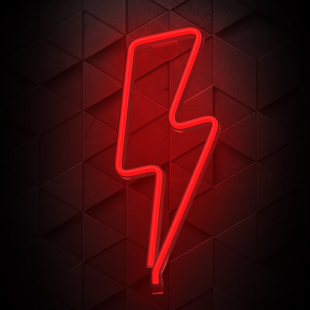 Neon LED PIORUN czerwony Bat + USB FLNE06 Forever Light